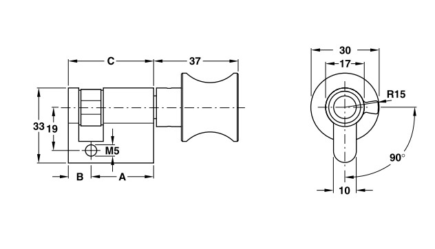 Ruột khóa 1 đầu vặn Hafele 916.08.852, 41,5mm Đồng thau0