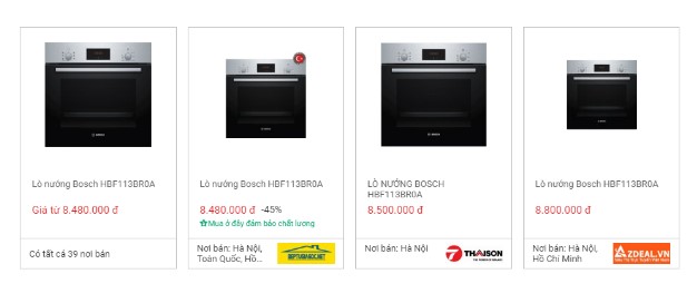 Giá lò nướng Bosch HBF113BR0A trên websosanh