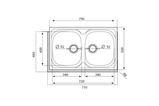 Chậu rửa bát Cata C-20