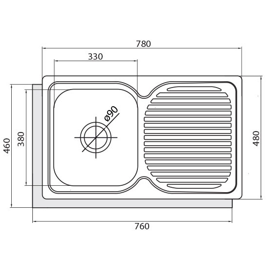 Chậu rửa bát Cata CD-1 DER UNIT0