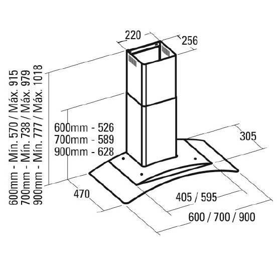 Máy hút mùi Cata C-700 GLASS-C0