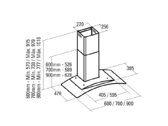 Máy hút mùi Cata C-900 GLASS-C0