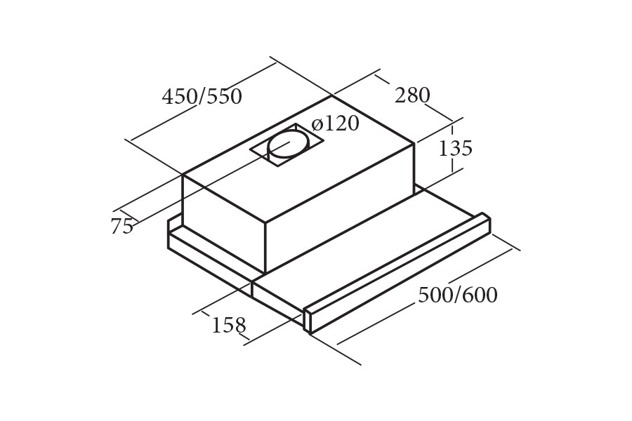 Máy hút khói khử mùi CATA TF - 5260 X/E0