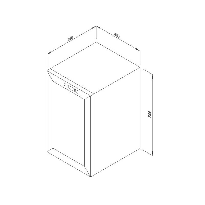 Tủ bảo quản rượu Malloca MWC-65B0