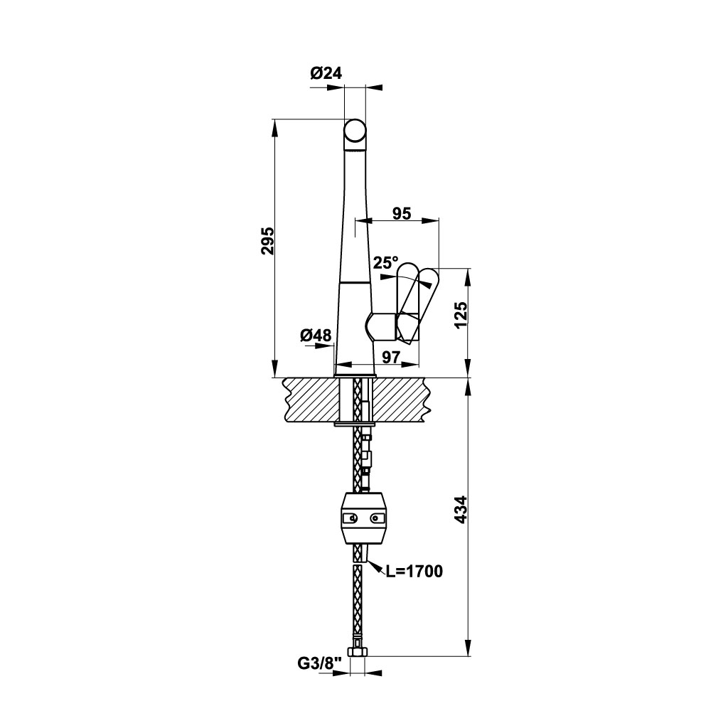 Vòi bếp Hafele Hydros HT-C295 570.82.2001