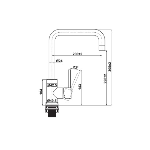 Vòi rửa bát Hafele HT21-CH1F220U 577.55.2500